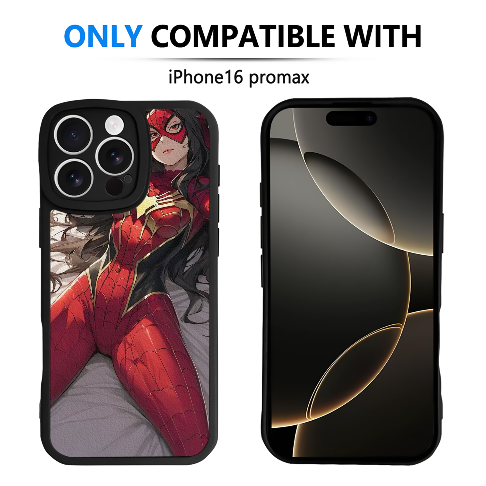 （画像用） Spider Man スパイダーマン 【iPhone 16シリーズ対応】シリコンスマホケース（レザー調） 材質：シリコン